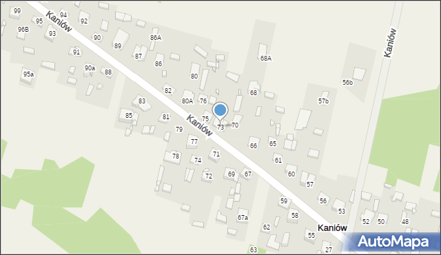 Kaniów, Kaniów, 73, mapa Kaniów