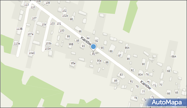 Kaniów, Kaniów, 91, mapa Kaniów
