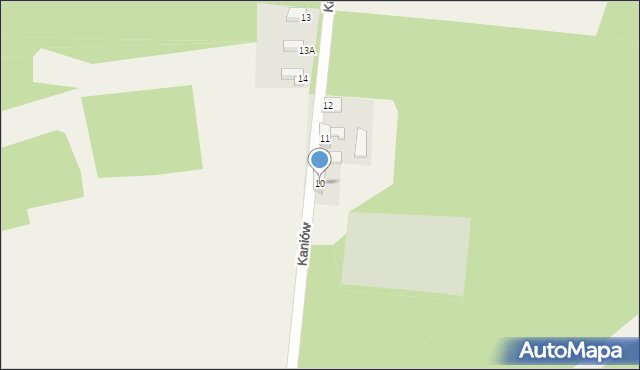 Kaniów, Kaniów, 10, mapa Kaniów