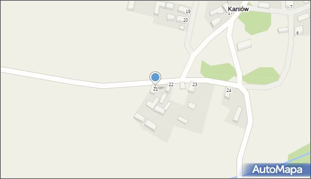 Kaniów, Kaniów, 21, mapa Kaniów