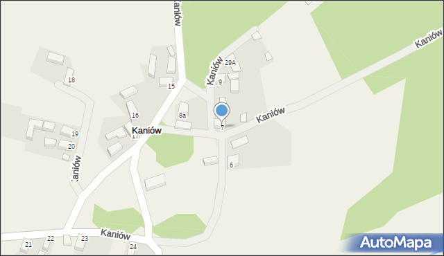 Kaniów, Kaniów, 7, mapa Kaniów