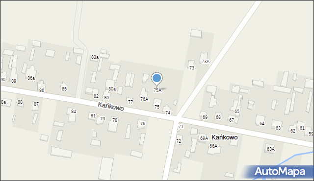 Kańkowo, Kańkowo, 75A, mapa Kańkowo