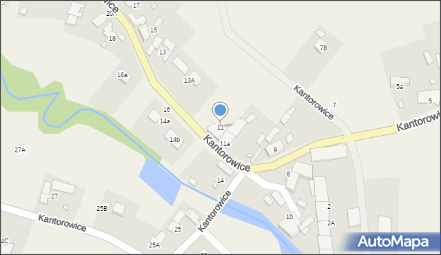 Kantorowice, Kantorowice, 11, mapa Kantorowice