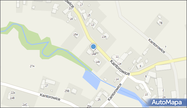 Kantorowice, Kantorowice, 14a, mapa Kantorowice
