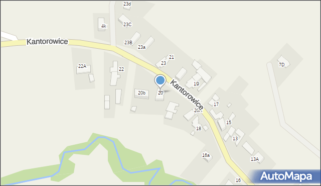 Kantorowice, Kantorowice, 20, mapa Kantorowice