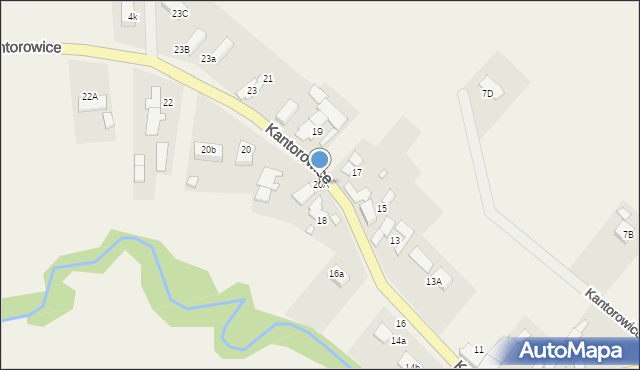 Kantorowice, Kantorowice, 20A, mapa Kantorowice