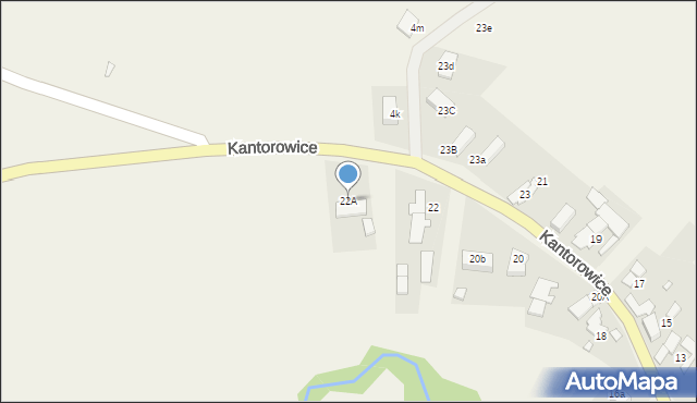 Kantorowice, Kantorowice, 22A, mapa Kantorowice