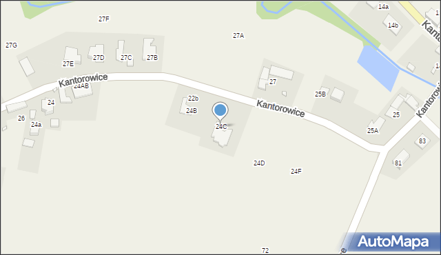Kantorowice, Kantorowice, 24C, mapa Kantorowice
