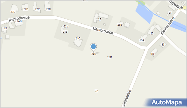 Kantorowice, Kantorowice, 24D, mapa Kantorowice