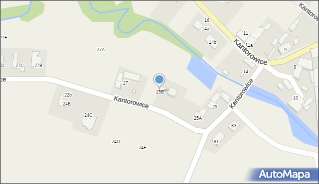 Kantorowice, Kantorowice, 25B, mapa Kantorowice