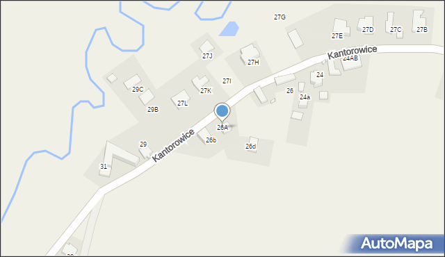 Kantorowice, Kantorowice, 26A, mapa Kantorowice