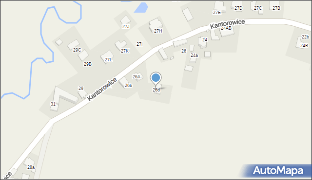 Kantorowice, Kantorowice, 26d, mapa Kantorowice