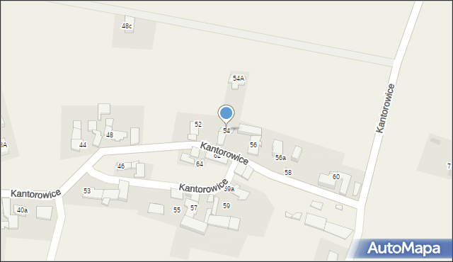 Kantorowice, Kantorowice, 54, mapa Kantorowice