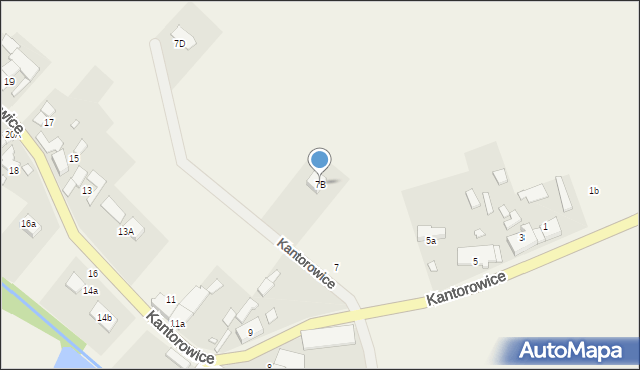 Kantorowice, Kantorowice, 7B, mapa Kantorowice