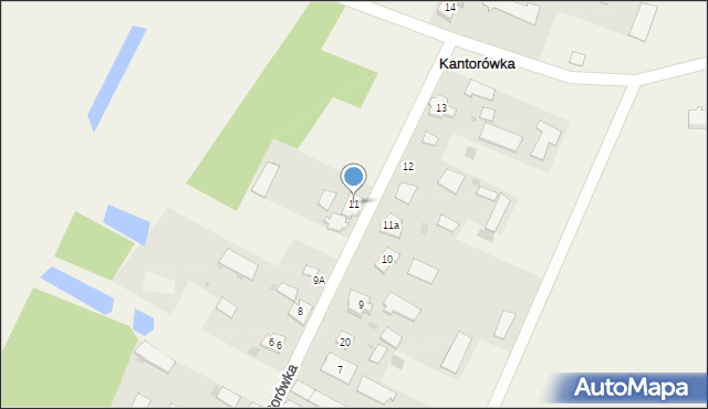 Kantorówka, Kantorówka, 11, mapa Kantorówka