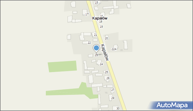 Kapałów, Kapałów, 23, mapa Kapałów