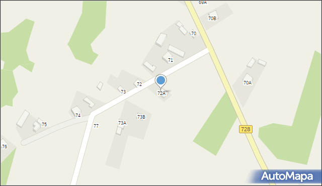 Kapałów, Kapałów, 72A, mapa Kapałów