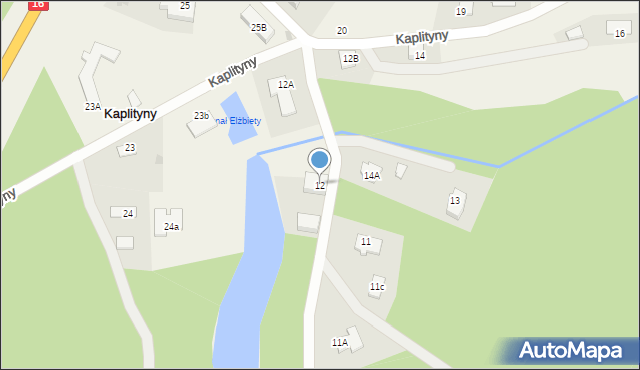 Kaplityny, Kaplityny, 12, mapa Kaplityny