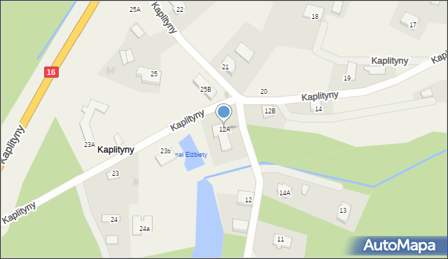 Kaplityny, Kaplityny, 12A, mapa Kaplityny