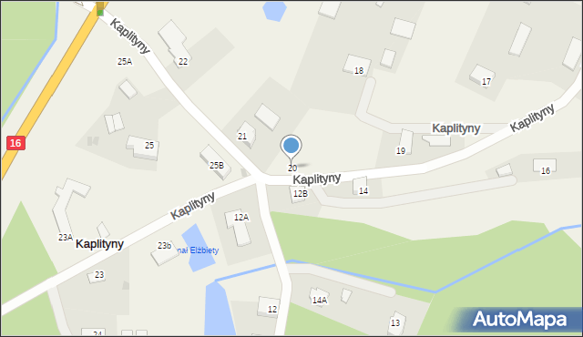 Kaplityny, Kaplityny, 20, mapa Kaplityny