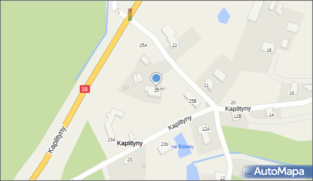 Kaplityny, Kaplityny, 25, mapa Kaplityny