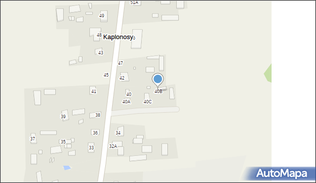 Kaplonosy, Kaplonosy, 40B, mapa Kaplonosy