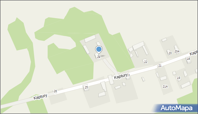 Kaptury, Kaptury, 24, mapa Kaptury