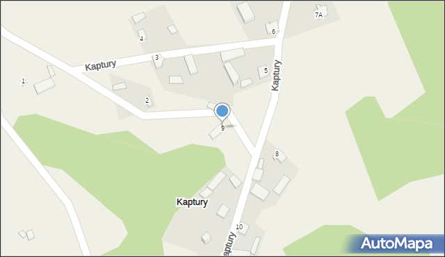 Kaptury, Kaptury, 9, mapa Kaptury