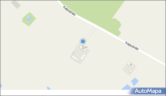 Kapuśniki, Kapuśniki, 11, mapa Kapuśniki
