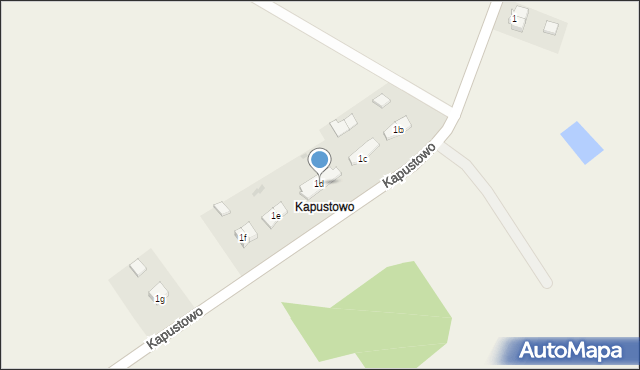 Kapustowo, Kapustowo, 1d, mapa Kapustowo