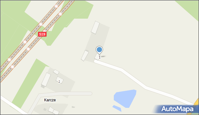 Karcze, Karcze, 1, mapa Karcze