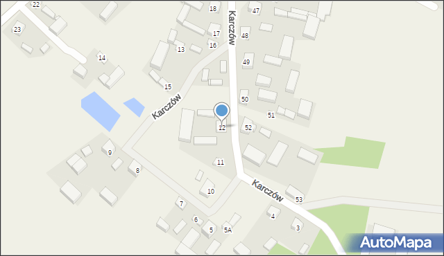 Karczów, Karczów, 12, mapa Karczów