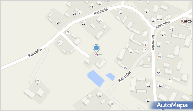 Karczów, Karczów, 14, mapa Karczów