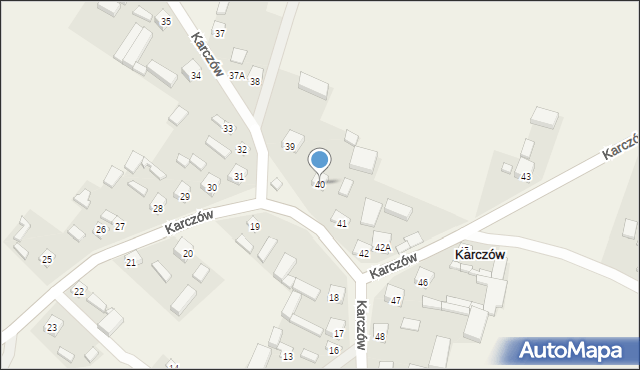 Karczów, Karczów, 40, mapa Karczów
