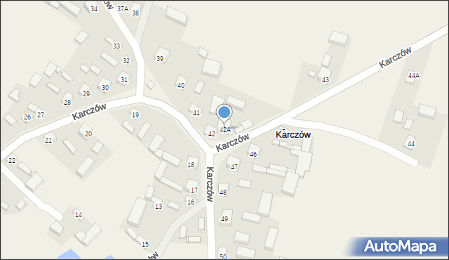 Karczów, Karczów, 42A, mapa Karczów