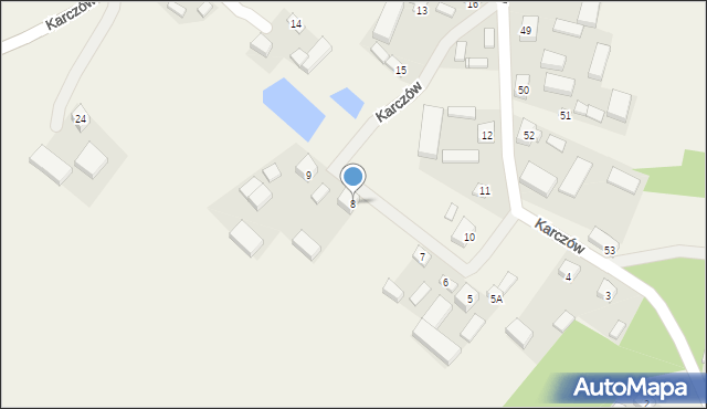 Karczów, Karczów, 8, mapa Karczów