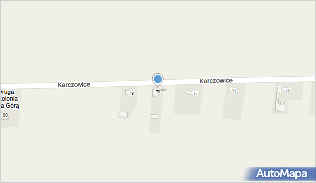 Karczowice, Karczowice, 78, mapa Karczowice