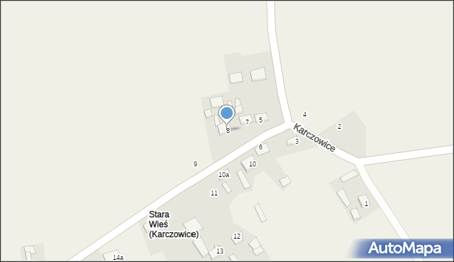 Karczowice, Karczowice, 8, mapa Karczowice