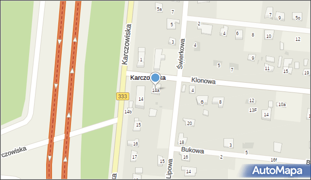 Karczowiska, Karczowiska, 14a, mapa Karczowiska