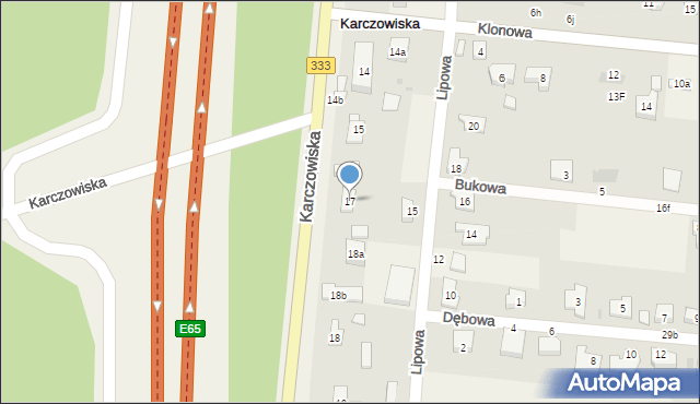 Karczowiska, Karczowiska, 17, mapa Karczowiska