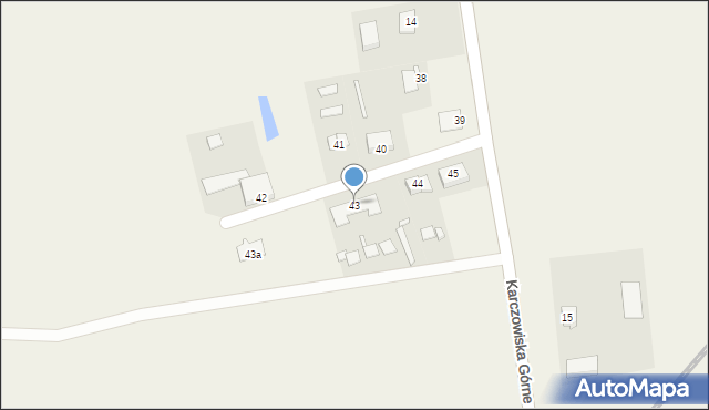 Karczowiska Górne, Karczowiska Górne, 43, mapa Karczowiska Górne
