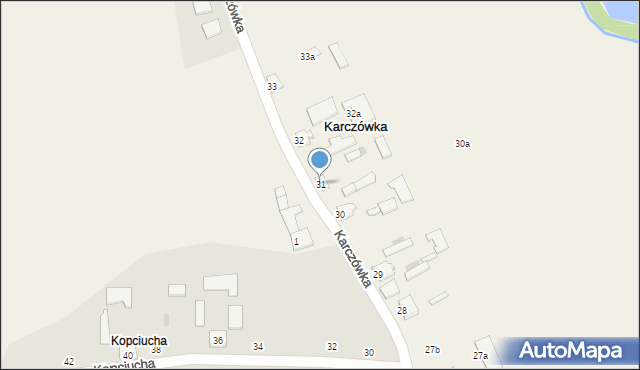 Karczówka, Karczówka, 31, mapa Karczówka