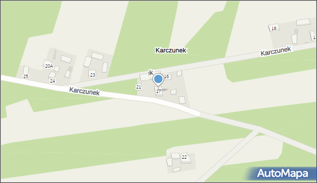 Karczunek, Karczunek, 17, mapa Karczunek