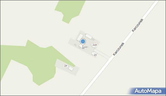 Karczunek, Karczunek, 22, mapa Karczunek