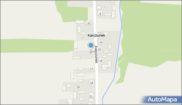 Karczunek, Karczunek, 13, mapa Karczunek