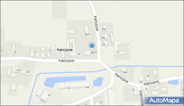 Karczyce, Karczyce, 25, mapa Karczyce