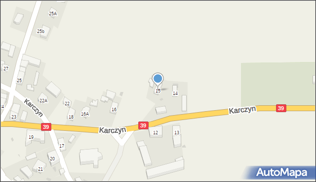Karczyn, Karczyn, 15, mapa Karczyn