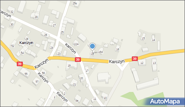 Karczyn, Karczyn, 18, mapa Karczyn