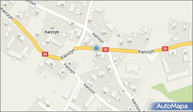 Karczyn, Karczyn, 19, mapa Karczyn