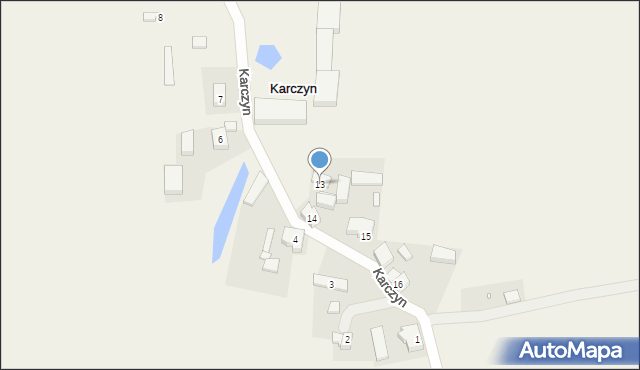 Karczyn, Karczyn, 13, mapa Karczyn